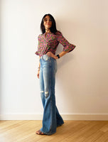 1960s bell sleeve blouse side