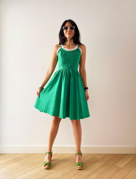 Lanz Originals Green Cotton Dress Front