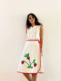 1970s Strawberry Wrap Skirt