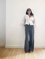 Wide leg trousers with blouse