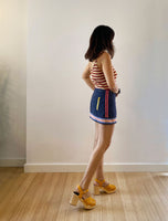 Border Stripe Miniskirt Back