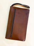 Brown Leather Clutch