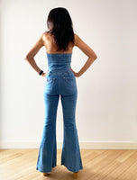 Retro denim jumpsuit back