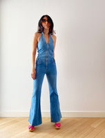 Retro denim jumpsuit front