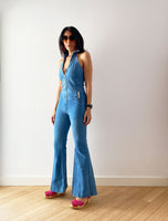 Retro denim jumpsuit side