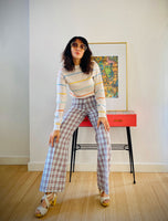 1970s flared plaid pants