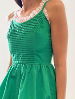 Lanz Originals Green Cotton Dress Detail