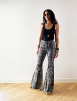 Snake Print Bell Bottom Jeans Front